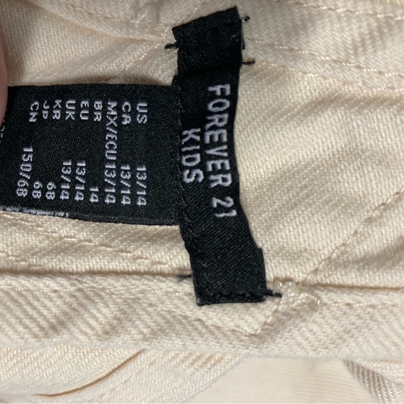 Girl’s Forever 21 Kids Cream Embroidered Overalls - Picture 6 of 6